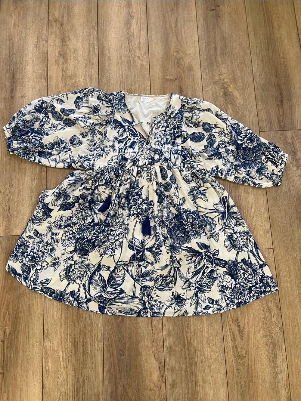 Shop the Mint Nursing Collection Blue Floral Dress Size Large